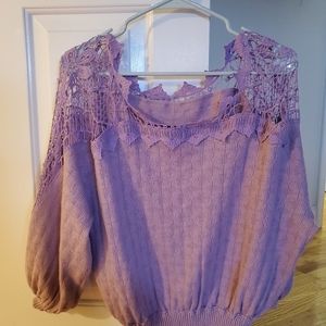 Free People Lace slouchy top